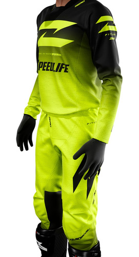 Equipo Cross Radikal Mx Zero Amarillo Fluo Pantalon 28/30 Re – Cabreras  Motos